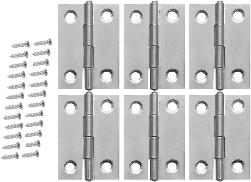 Duravel Door Hinge Folding Butt Hinges for Cupboard Cabinet Windows Door with Screws (6, 1 Inch) - Image 1